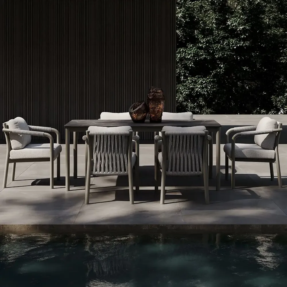 Lawn sofas   - Lorvain Dining Set for 6 - SNOC