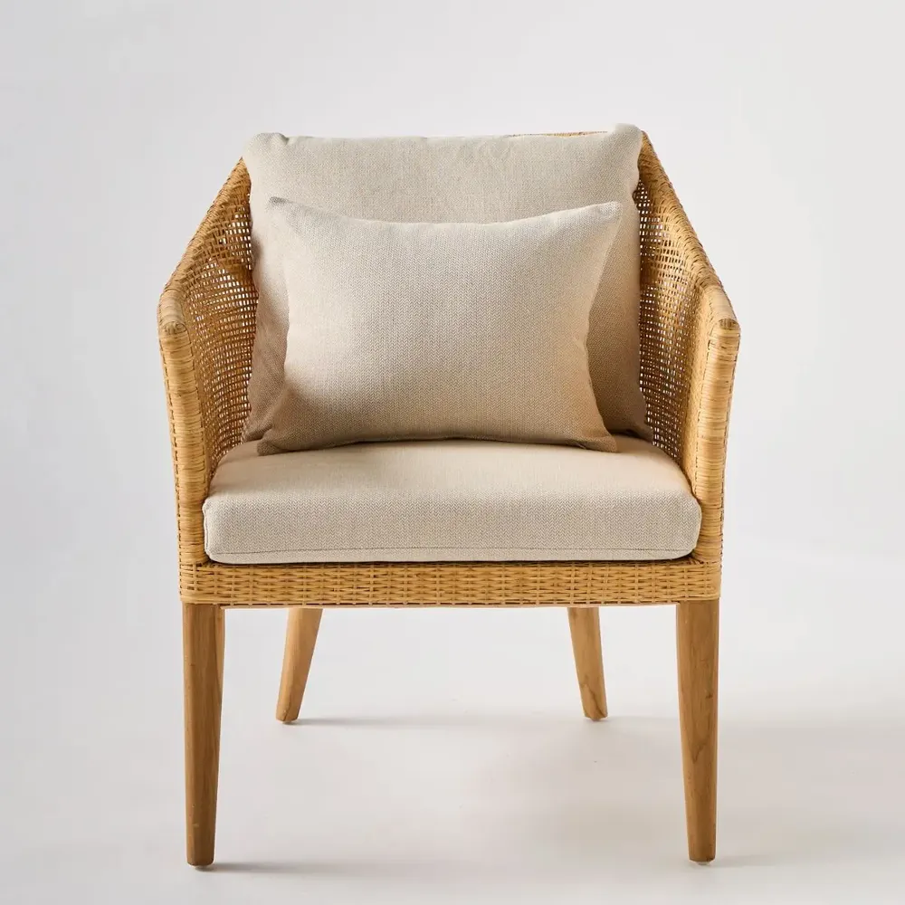 Armchairs - SAIGON rattan and teak armchair - KOK MAISON