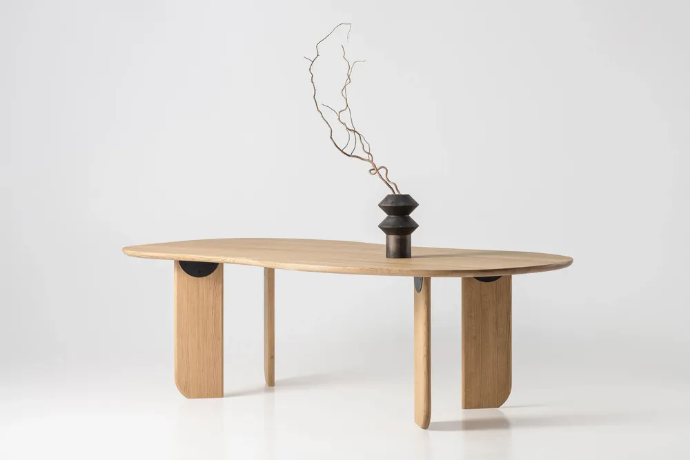 Dining Tables - ORGANIC | Wave-Shaped Sculptural Oak Table - TIVOLI