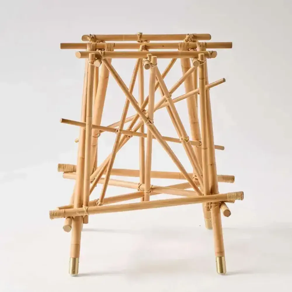 Dining Tables - MIKADO rattan round table - KOK MAISON