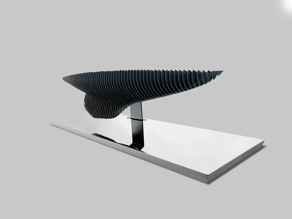 Sculptures, statuettes and miniatures - DR 02 Charcoal-Mirror Base Sculpture - ANTOINE F.