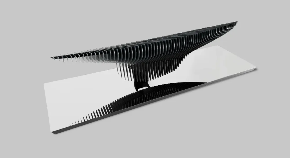 Sculptures, statuettes and miniatures - DR 02 Charcoal-Mirror Base Sculpture - ANTOINE F.