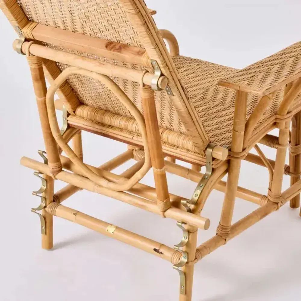 Lounge chairs - GRAND-MERE rattan lounge chair - KOK MAISON