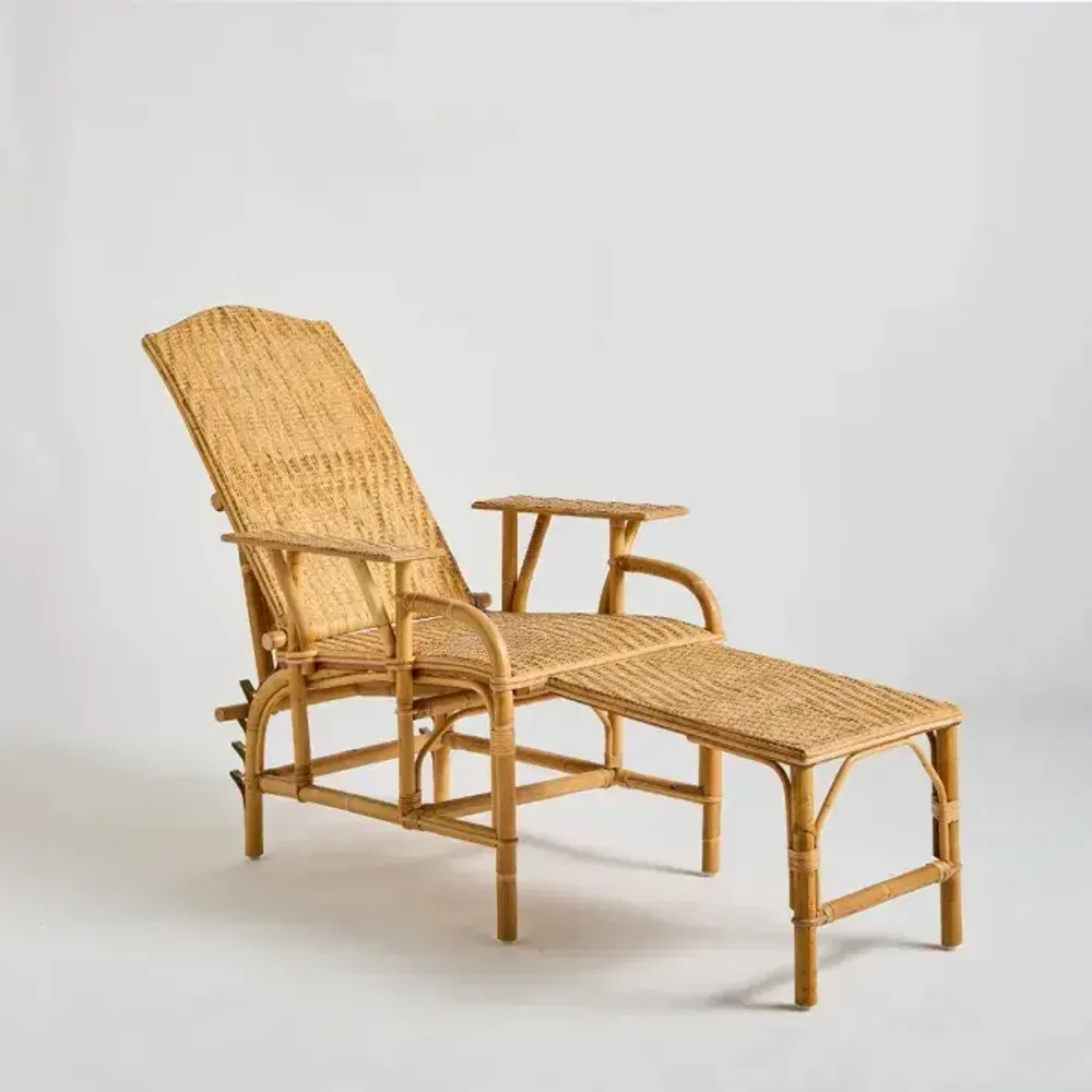 Lounge chairs - GRAND-MERE rattan lounge chair - KOK MAISON