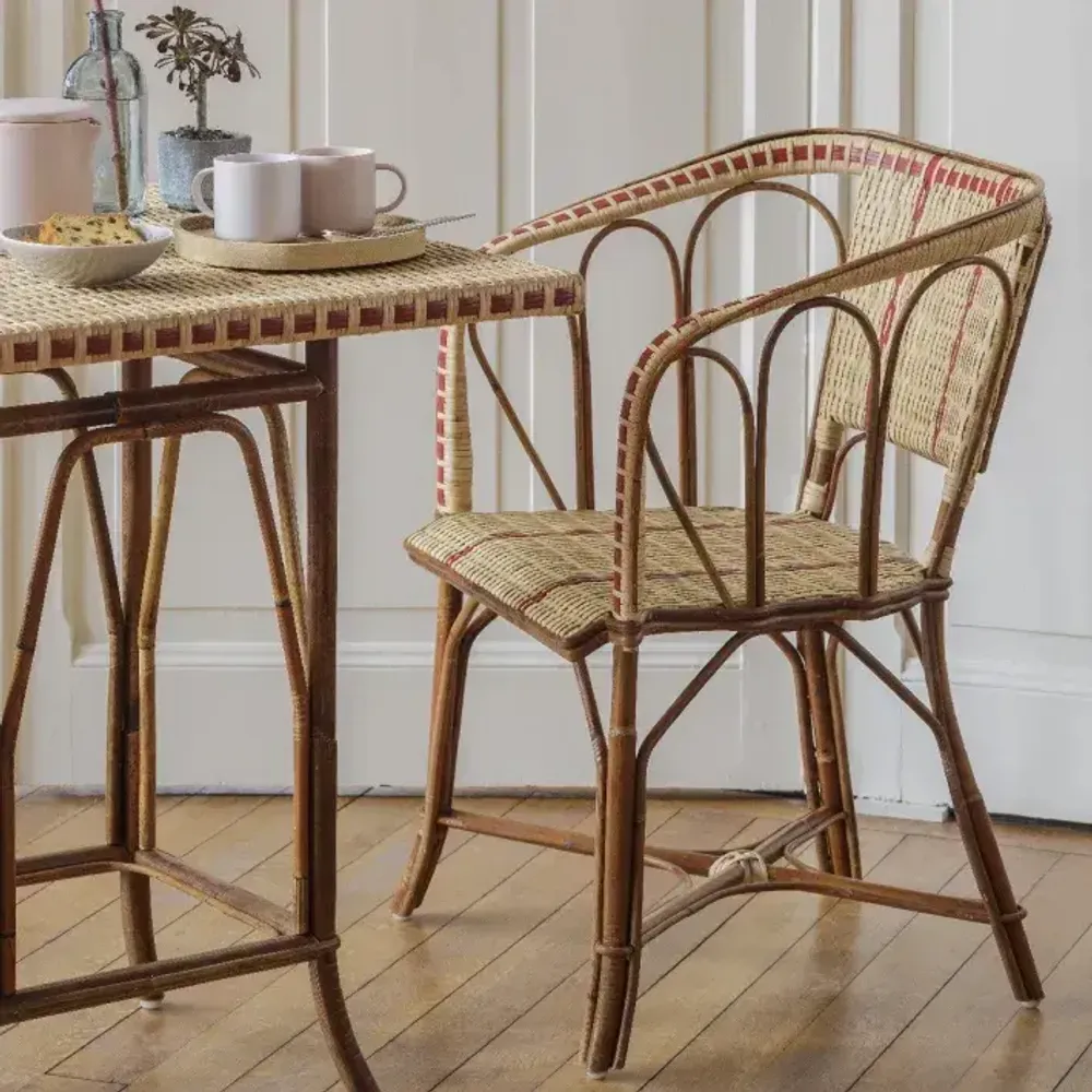 Armchairs - BAGATELLE traditional woven rattan armchair - KOK MAISON