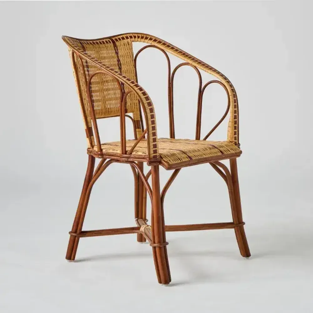 Armchairs - BAGATELLE traditional woven rattan armchair - KOK MAISON