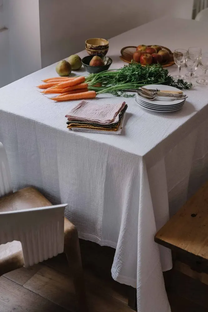 Linge de table textile - Nappe en double gaze de coton - LES PENSIONNAIRES