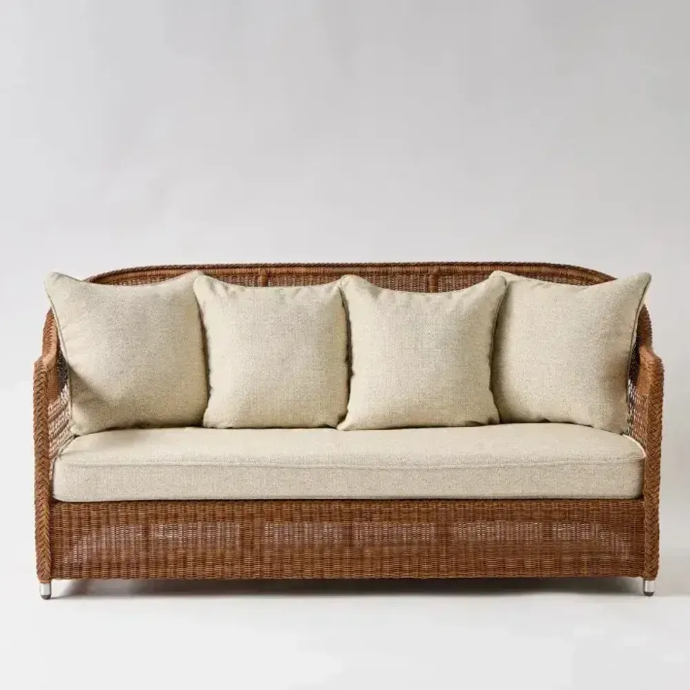 Sofas - BIARRITZ CHATAIGNE 3-seater resin sofa - KOK MAISON
