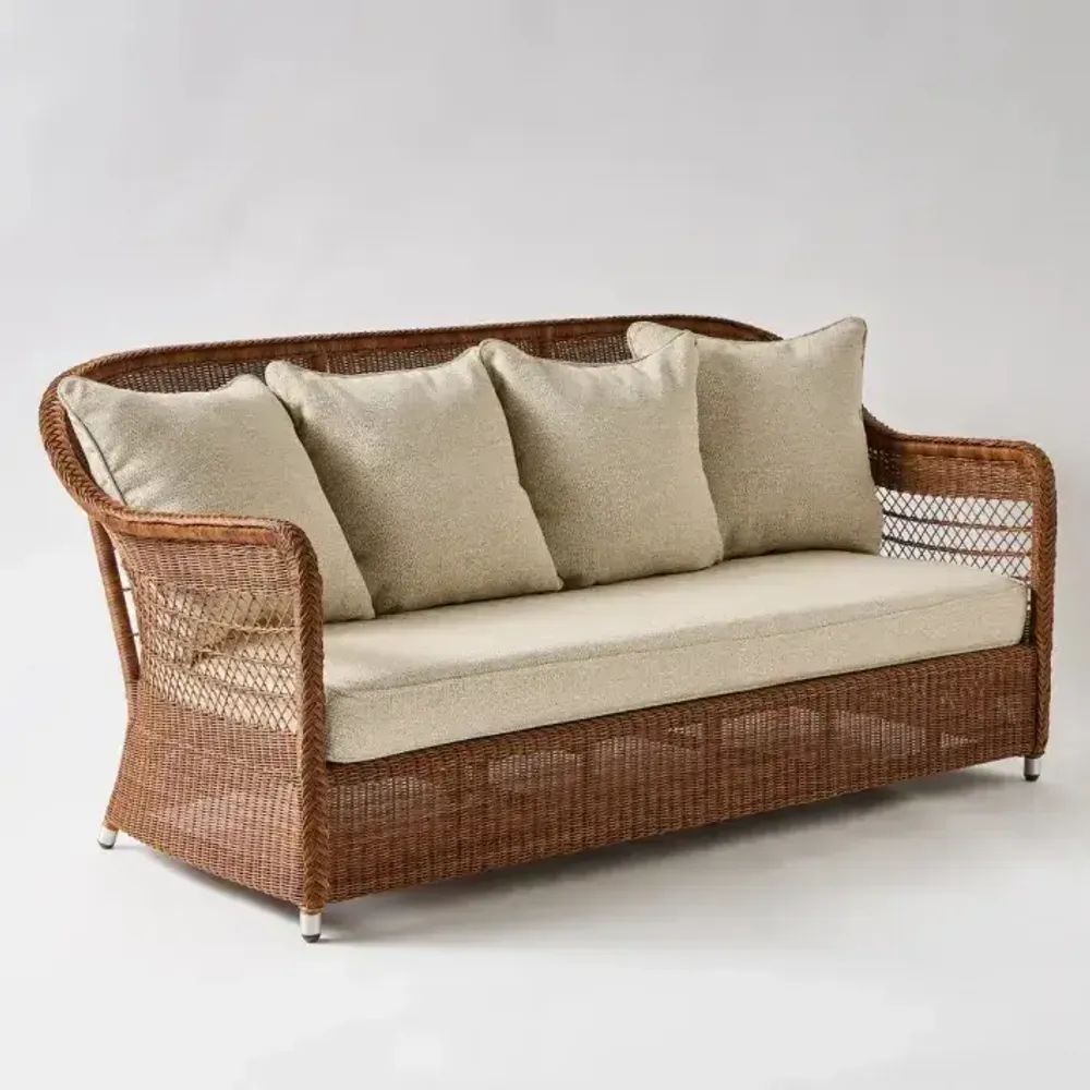 Sofas - BIARRITZ CHATAIGNE 3-seater resin sofa - KOK MAISON