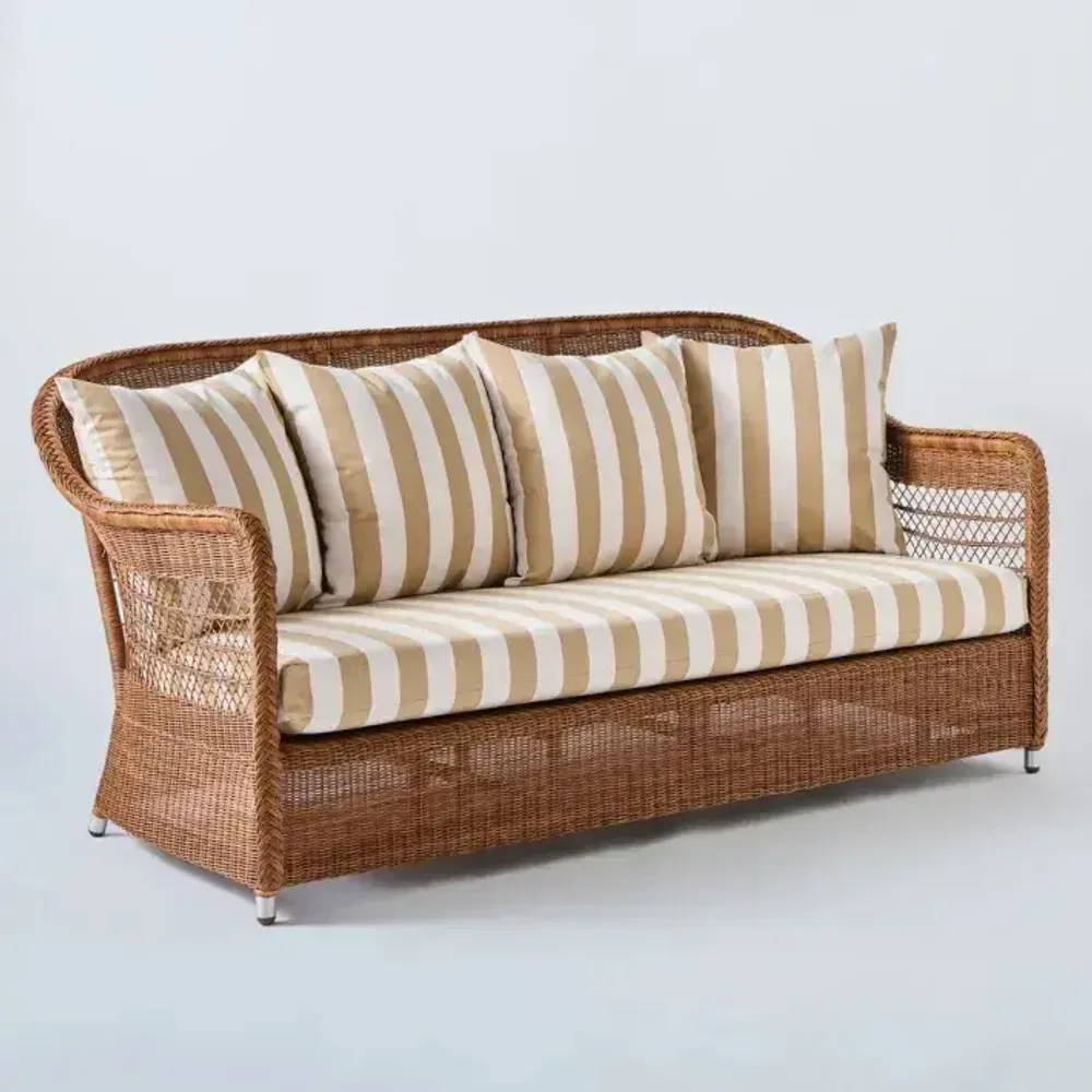 Sofas - BIARRITZ CHATAIGNE 3-seater resin sofa - KOK MAISON