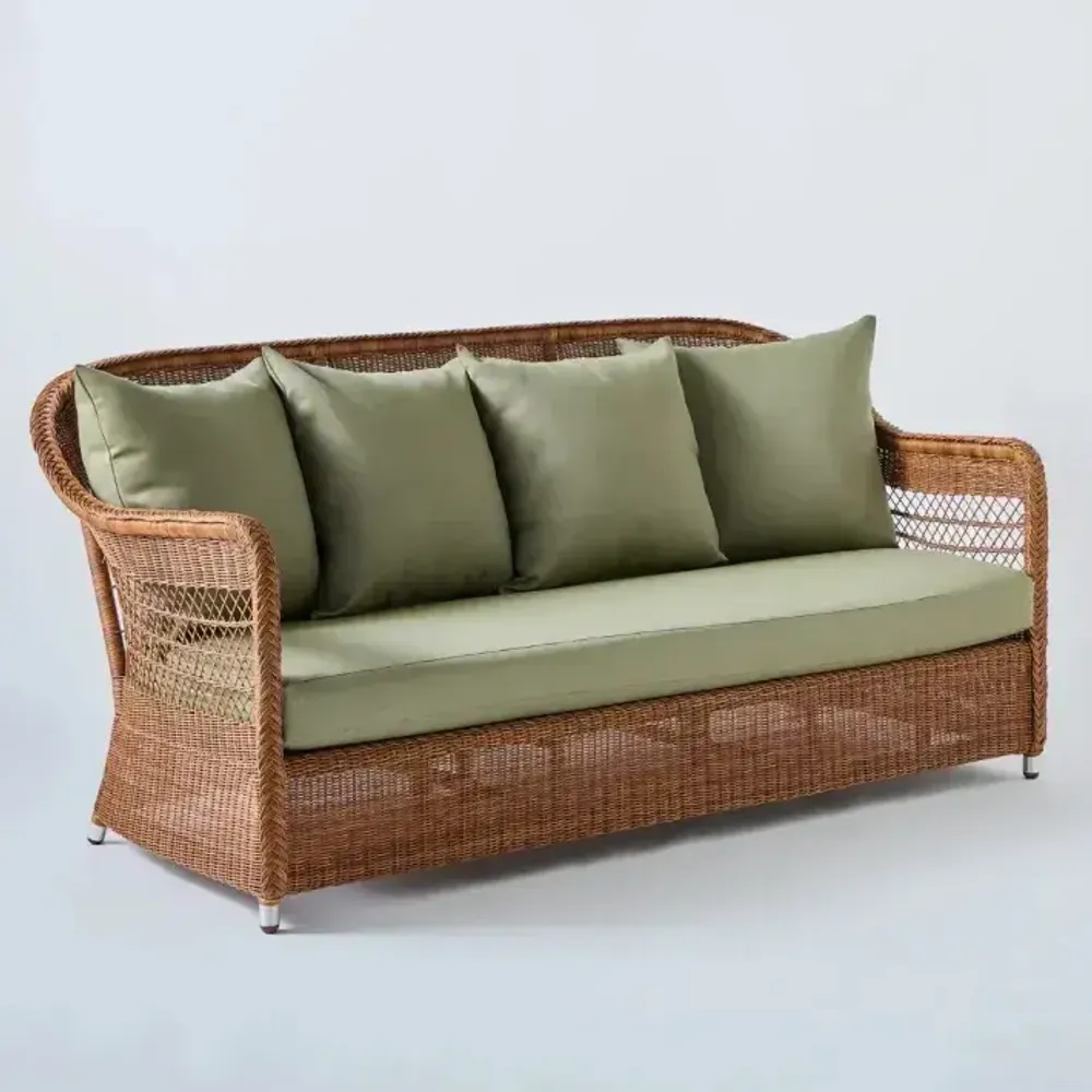 Sofas - BIARRITZ CHATAIGNE 3-seater resin sofa - KOK MAISON