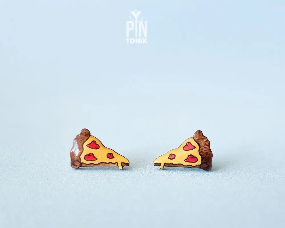 Bijoux - Boucles d'oreilles pizza - PINTONIK