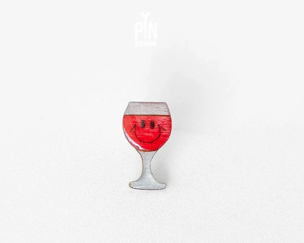 Jewelry - Kawaii Red Wine Pin - PINTONIK