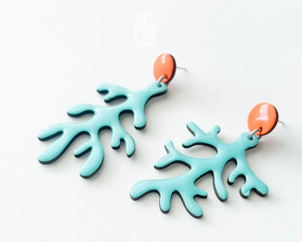 Bijoux - Boucles d’Oreilles Pendantes Corail Néon - PINTONIK