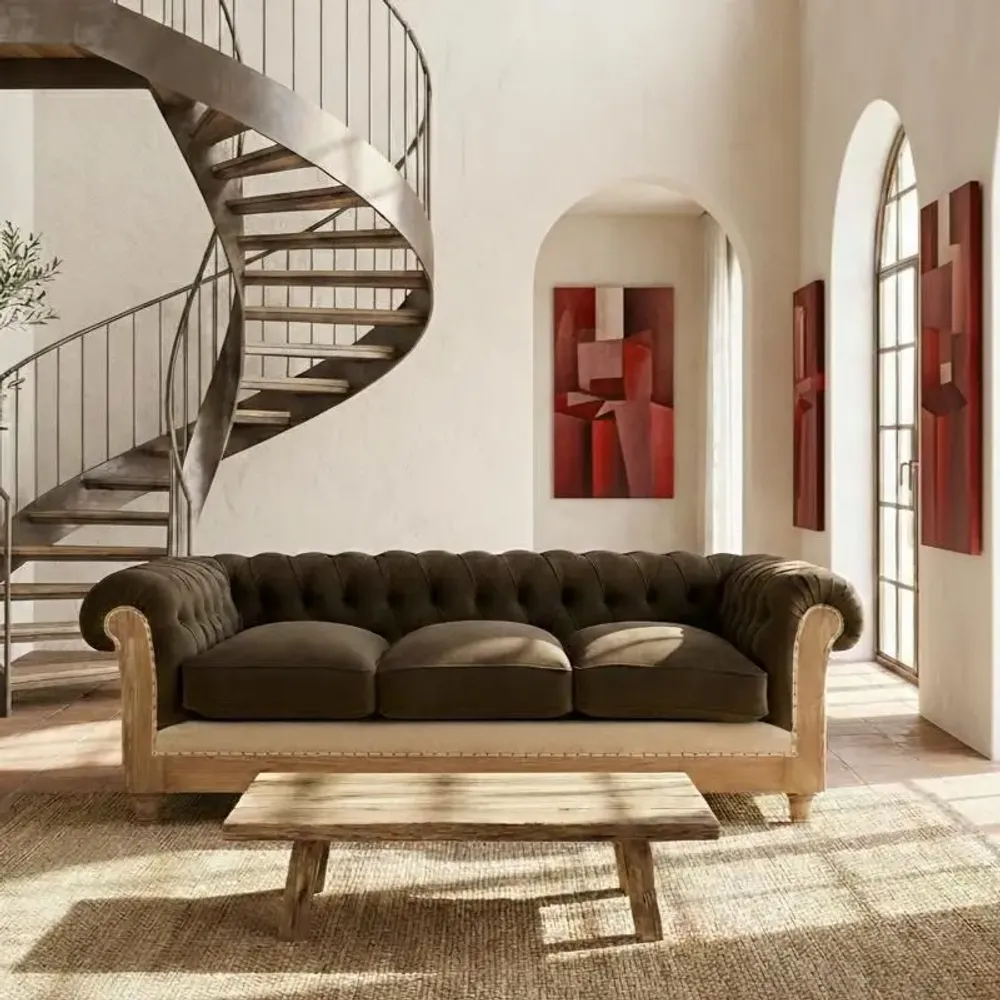 Sofas for hospitalities & contracts - Chesterfield Essence Autunno |Sofa and armchair - CREARTE COLLECTIONS