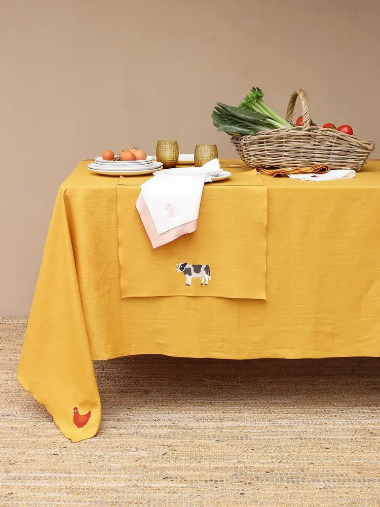 Linge de table textile - Chemin de table en lin | FATTORIA - GIARDINO SEGRETO