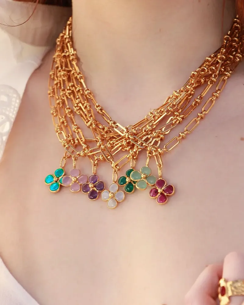 Bijoux - Collier Nomade Poésia Trèfle - NILAÏ PARIS