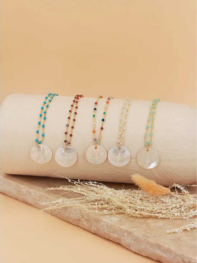 Bijoux - Collier White Bird Summer - NILAÏ PARIS