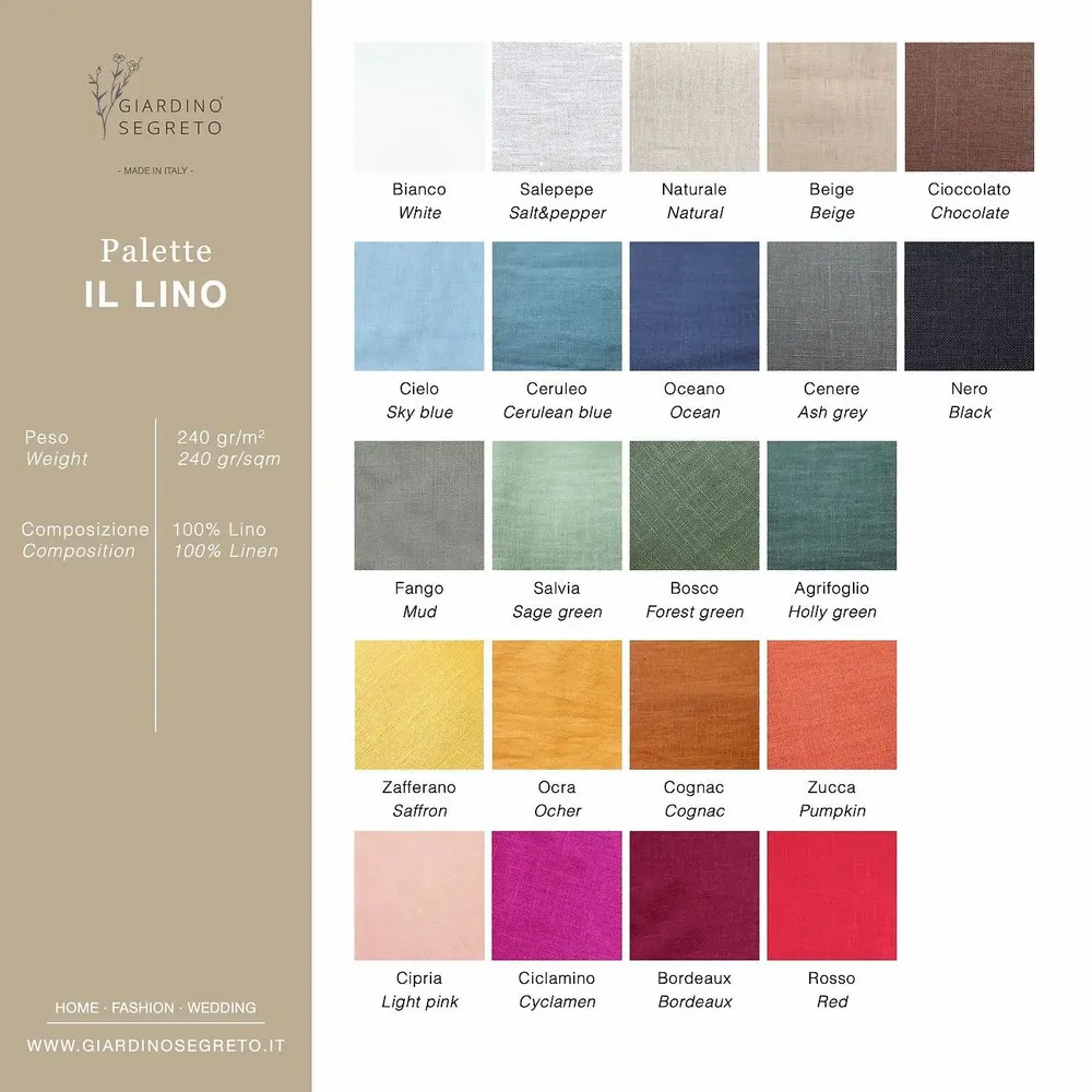 Linge de table textile - Napperon en lin | FRUTTA - GIARDINO SEGRETO