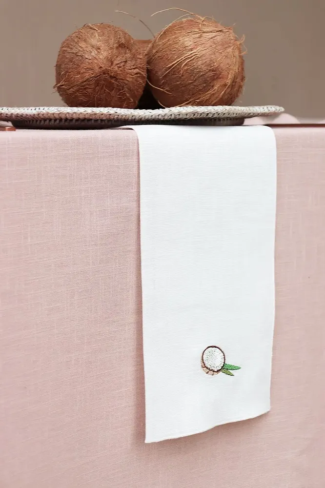 Linge de table textile - Napperon en lin | FRUTTA - GIARDINO SEGRETO