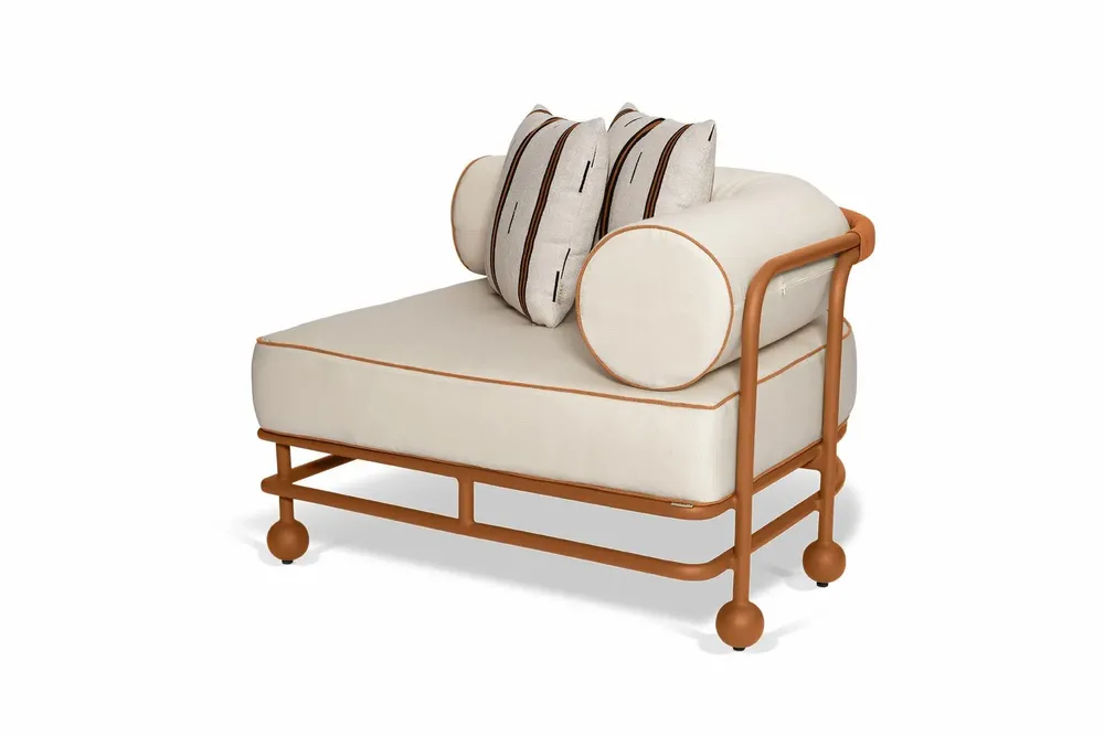 Lawn sofas   - Lento right-hand side modular sofa - FJAKA FURNITURE