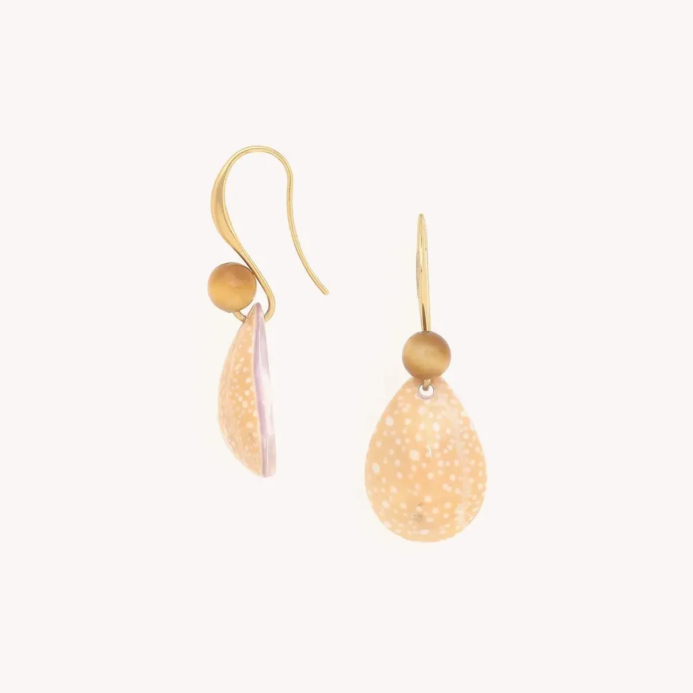 Bijoux - Boucles d'oreilles crochet petit caurie - Alegria Beach - NATURE BIJOUX