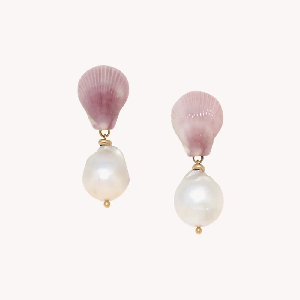 Jewelry - Post earrings with baroque FWP - Spiaggia Rosa - NATURE BIJOUX