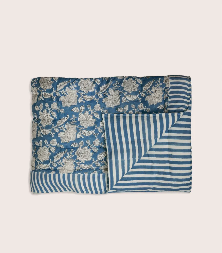 Linge de lit - Couvre-lit matelassé RANG Light Blue - JAMINI BY USHA BORA
