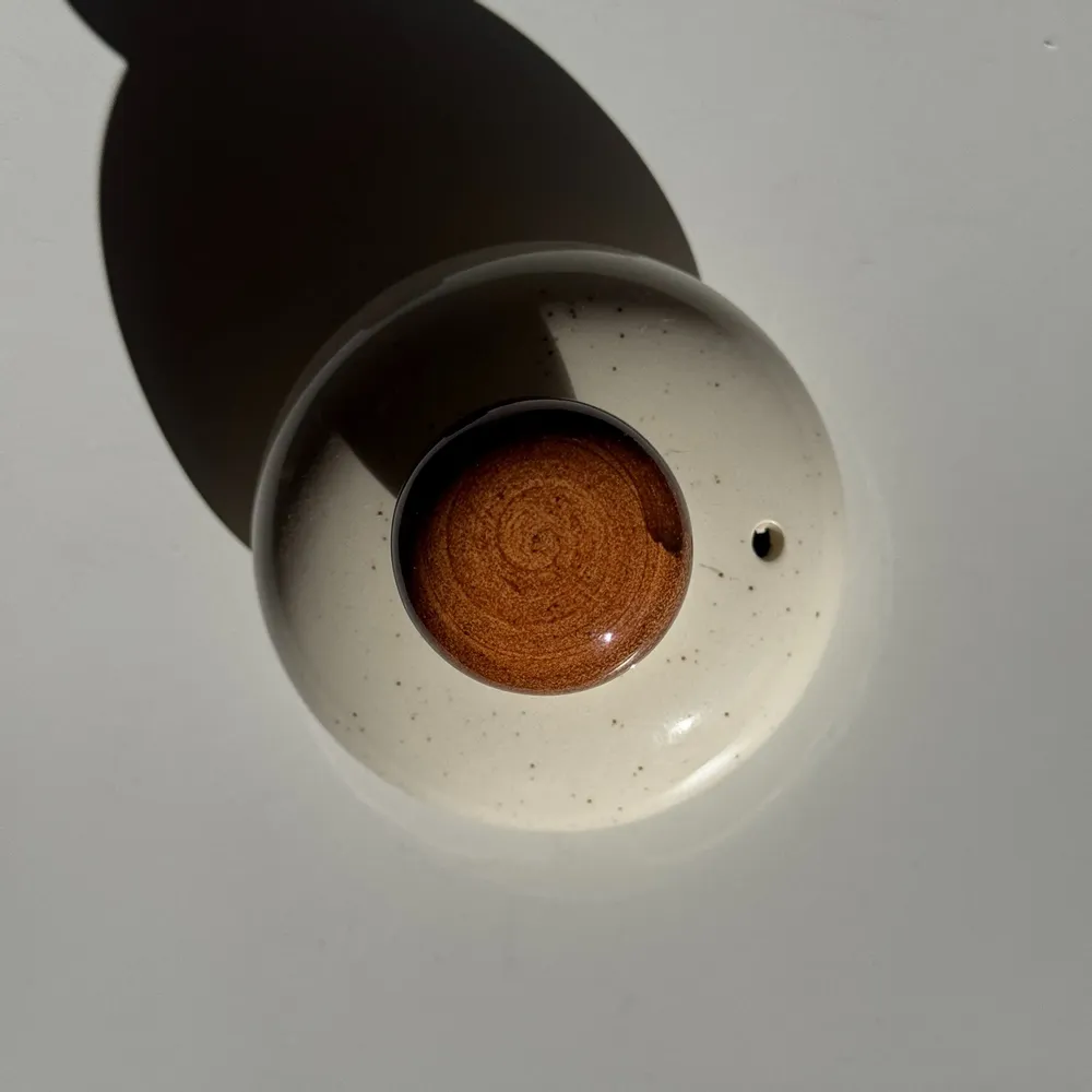 Tea and coffee accessories - Cream earthenware coffee pot with Café H19\ t lettering - OFFICE OBJETS