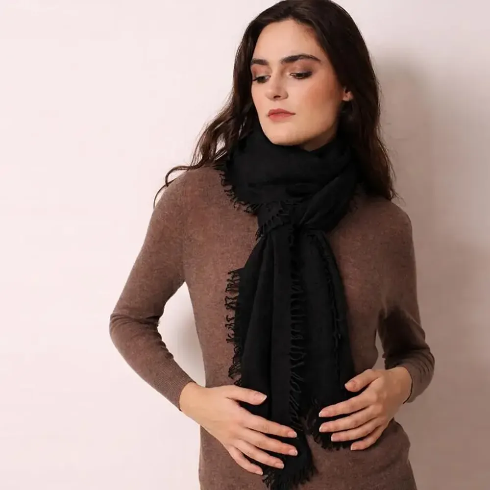 Scarves - Knitted Hand felted Cashmere Scarf - PASHMA