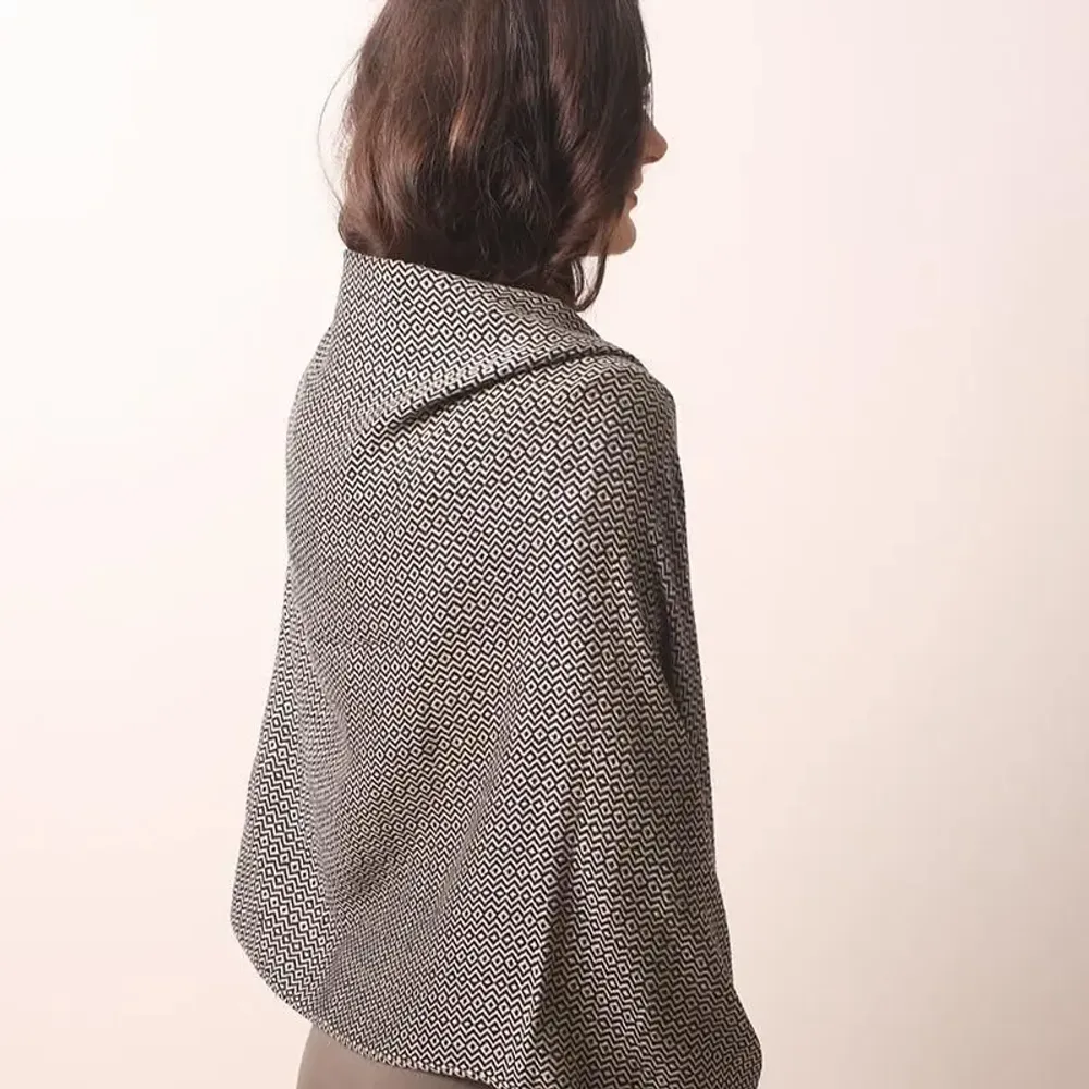 Scarves - Black & White Bird's Eye Cashmere Scarf - PASHMA