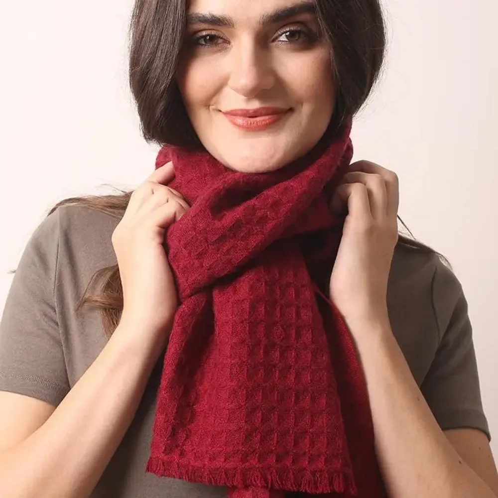 Scarves - Waffle Weave Cashmere Scarf - PASHMA