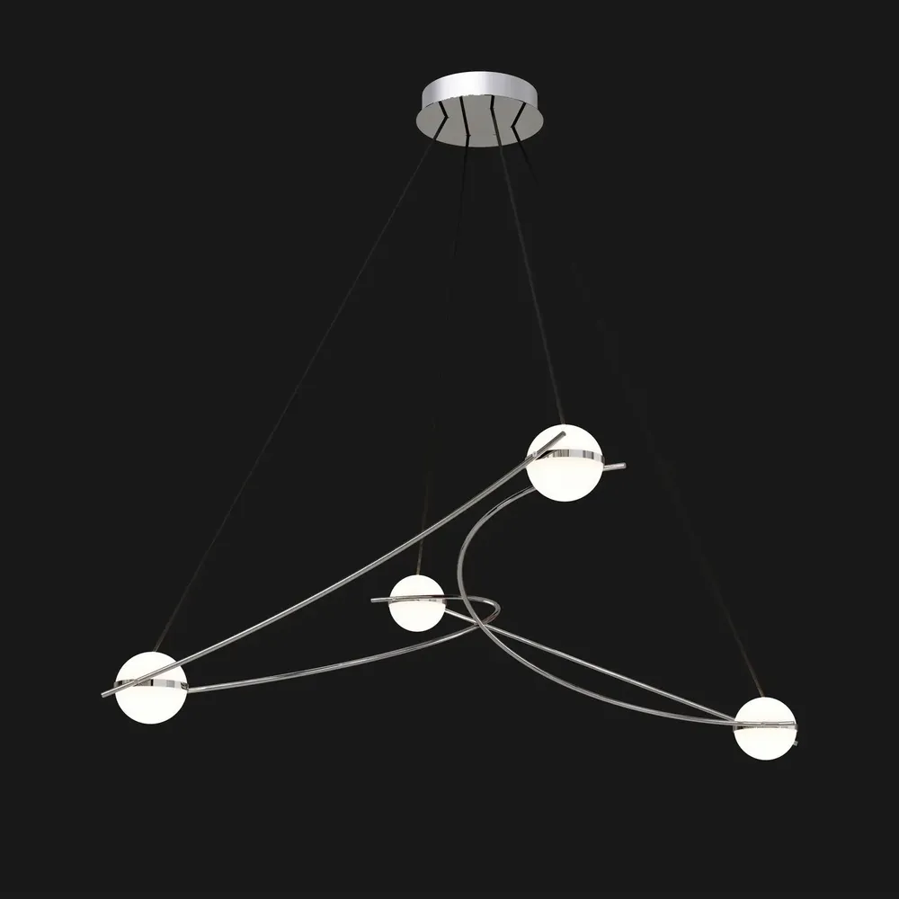 Hanging lights - Kosmos 4S - stainless steel glass sphere LED pendant lamp - MOSS OBJECTS