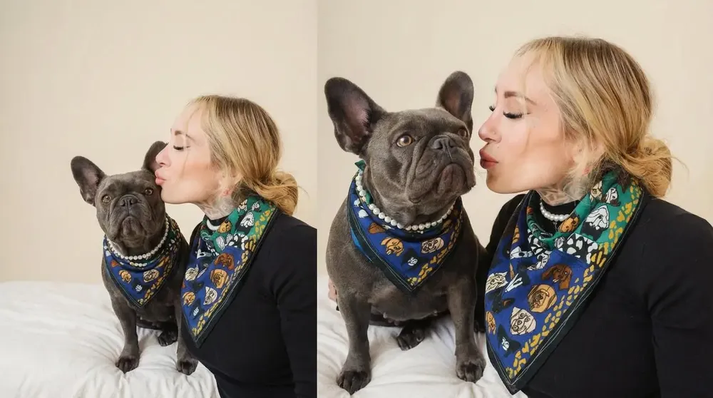 Scarves - My Dog Is The Best Cotton Scarf Purple - UN POCO