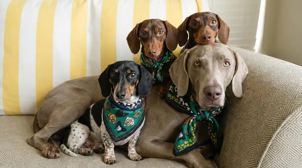 Scarves - My Dog Is The Best Cotton Scarf Purple - UN POCO