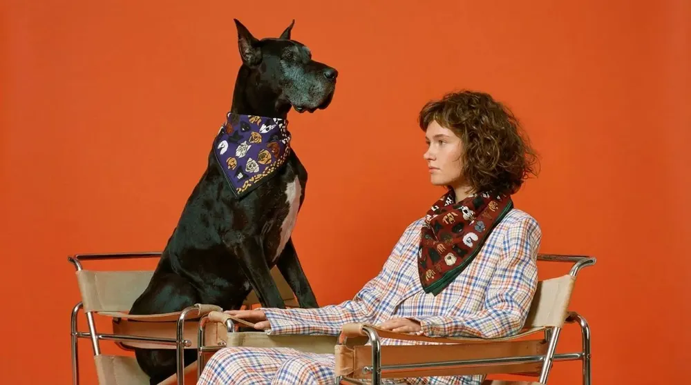 Scarves - My Dog Is The Best Cotton Scarf Purple - UN POCO