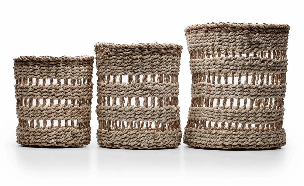 Paniers à linge - ensembles de paniers gigognes hogla - MAISON BENGAL