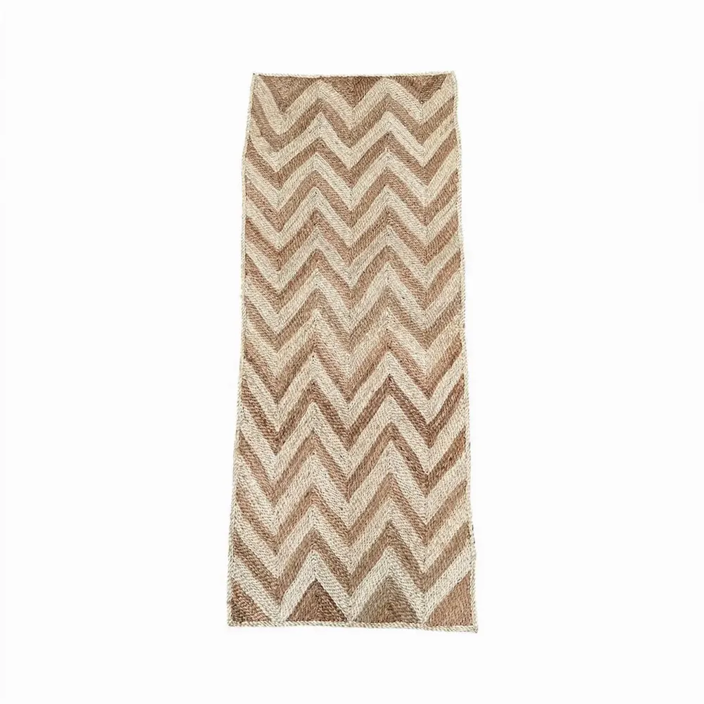 Rugs - Jute mat with chevron design - MAISON BENGAL