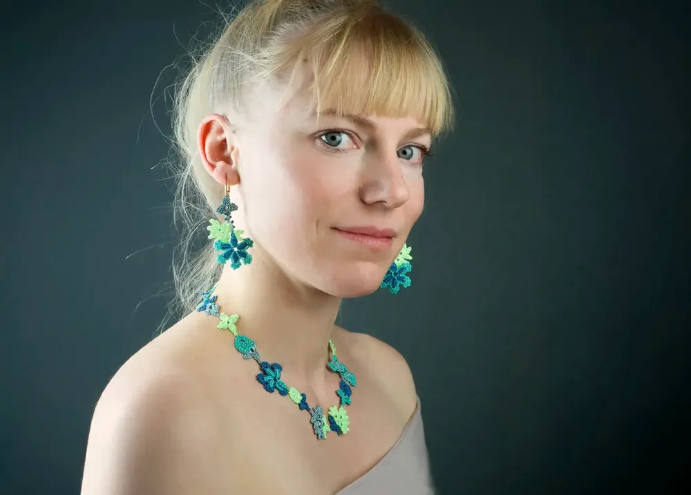 Jewelry - LACE CHOKER NECKLACE, FLORAL PATTERN, BLOOM PATTERN. - KARAWAN AUTHENTIC