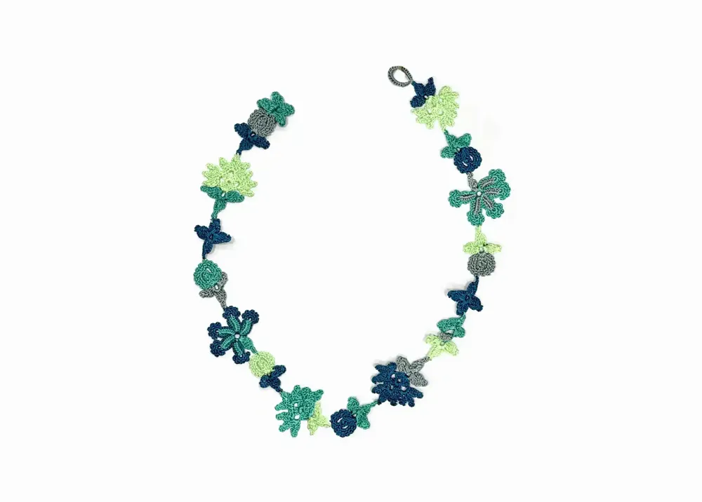 Jewelry - LACE CHOKER NECKLACE, FLORAL PATTERN, BLOOM PATTERN. - KARAWAN AUTHENTIC