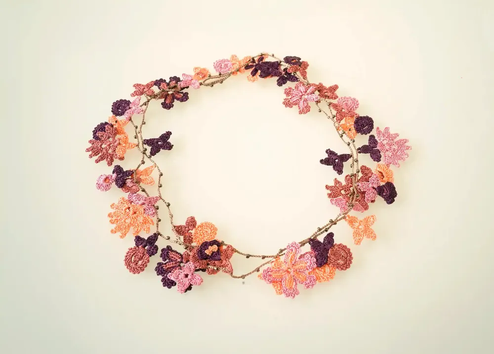 Jewelry - LACE NECKLACE, PLANT PATTERNS, BLOOM MODEL. - KARAWAN AUTHENTIC