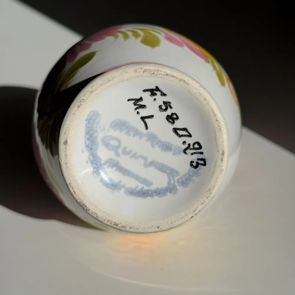 Decorative objects - Mini pink green and yellow stylized flower jug H15.5 - OFFICE OBJETS