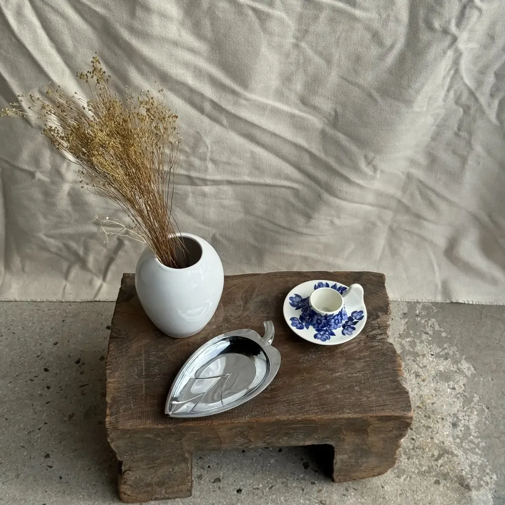 Couverts & ustensiles de cuisine - Coquetier à main bleu et blanc vintage Pologne D13 - OFFICE OBJETS