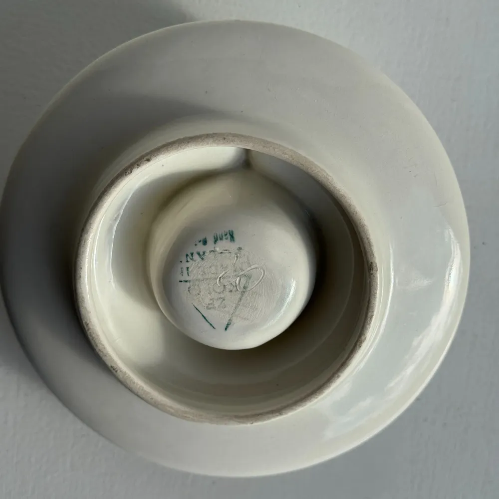 Couverts & ustensiles de cuisine - Coquetier à main bleu et blanc vintage Pologne D13 - OFFICE OBJETS