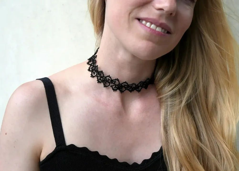Jewelry - CHOKER CHOKER NECKLACE, LACE, HANDMADE - KARAWAN AUTHENTIC