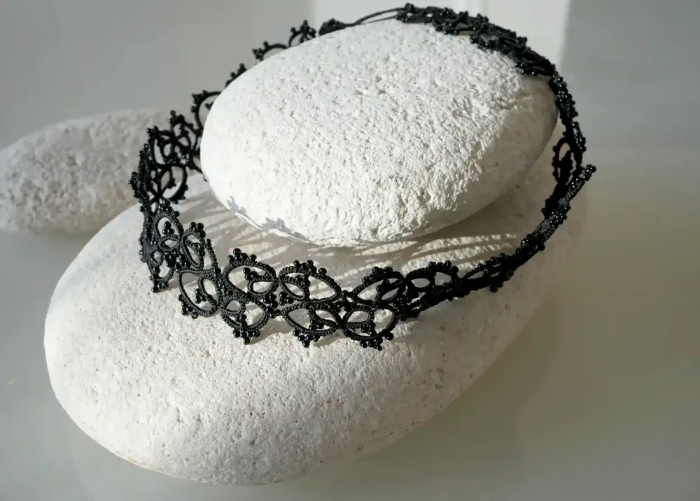 Jewelry - CHOKER CHOKER NECKLACE, LACE, HANDMADE - KARAWAN AUTHENTIC