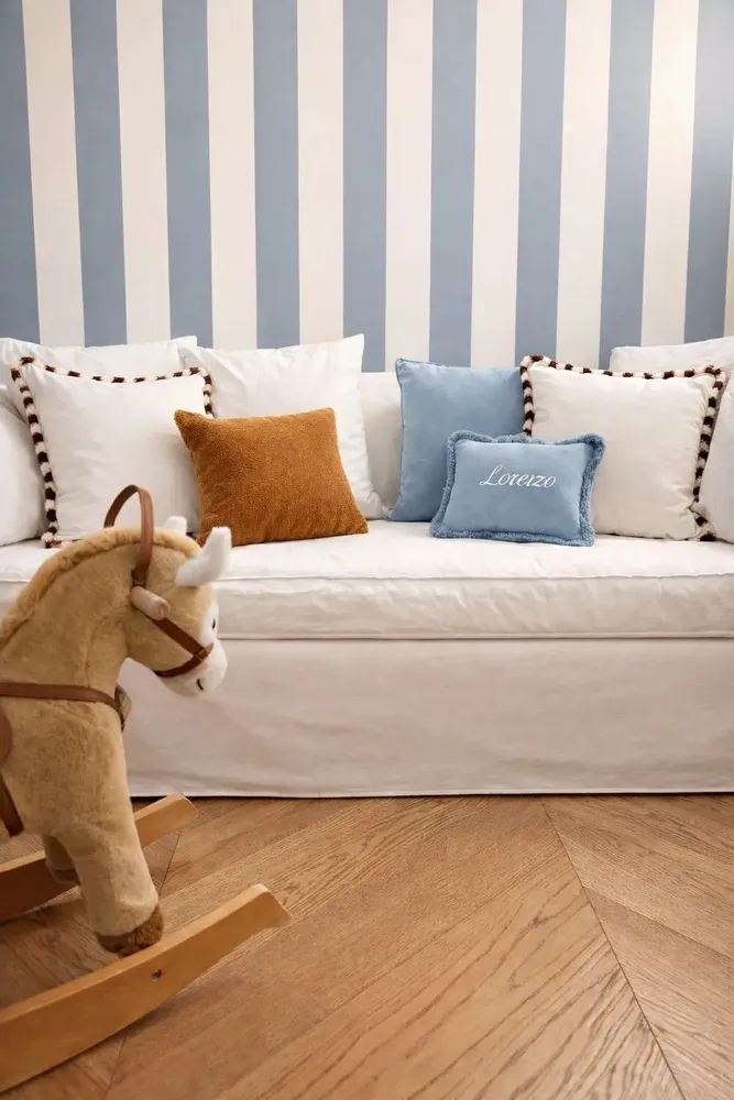 Coussins - Couple Bicolor Happy Cushion in White and Brick Velvet - LO DECOR