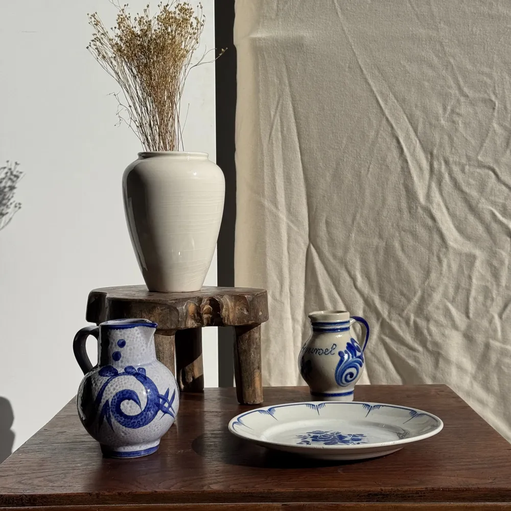 Carafes - Mini carafe bleue West Germany H14,5 - OFFICE OBJETS