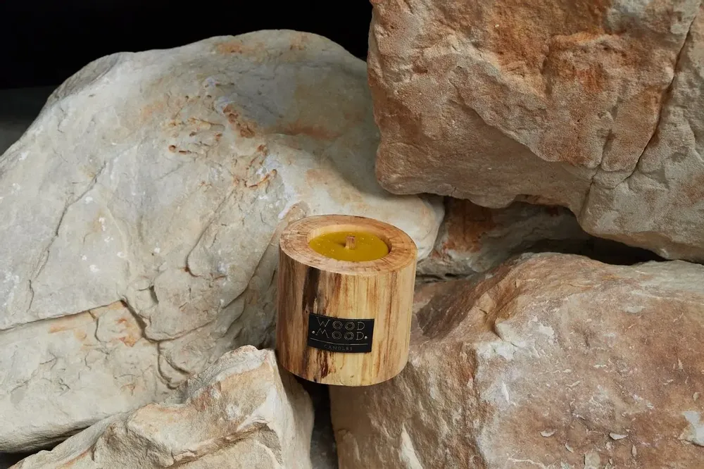 Candlesticks and candle holders - UBUD Compact (cedarwood oil) - WOOD MOOD | :DODOMOOM