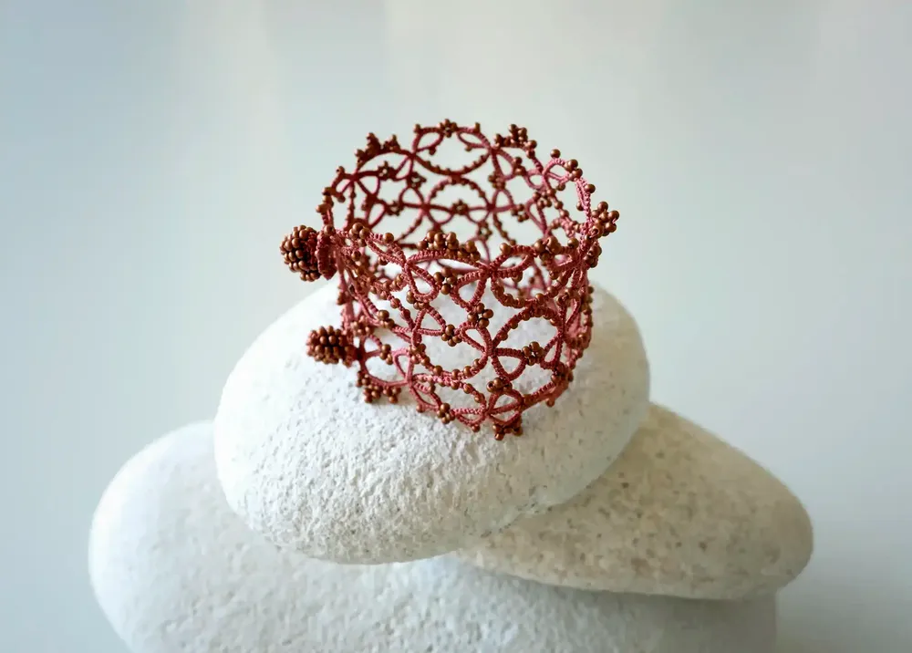 Jewelry - WIDE LACE CUFF BRACELET, CROWN MODEL - KARAWAN AUTHENTIC